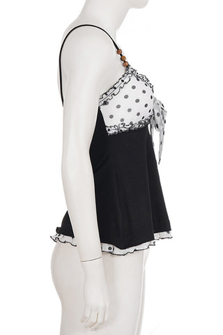 Polka Dot Tank with Bow Accent