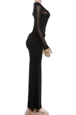 Elegant Long Sleeve Evening Dress