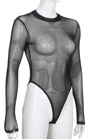 Sheer Long Sleeve Bodysuit