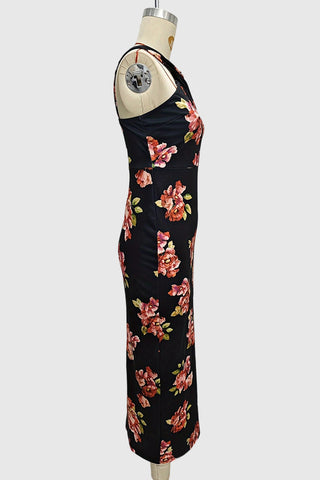 Floral Halter Midi Dress