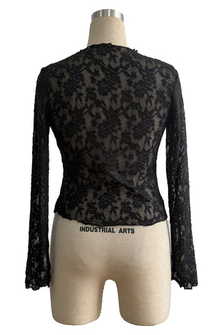Sheer Lace Long Sleeve Top