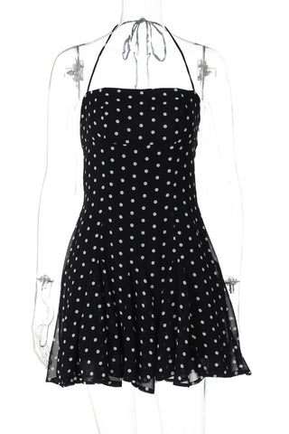 Halter Polka Dot Casual Dress