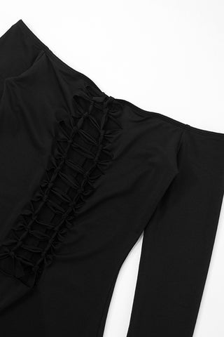 Strappy Cutout Off-Shoulder Romper