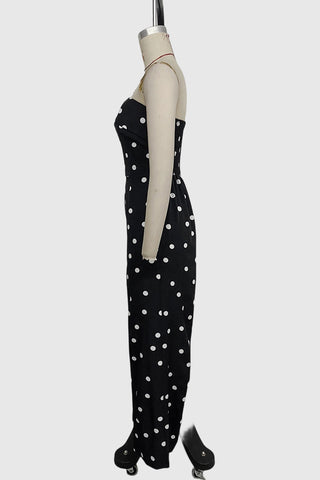 Strapless Polka Dot Jumpsuit