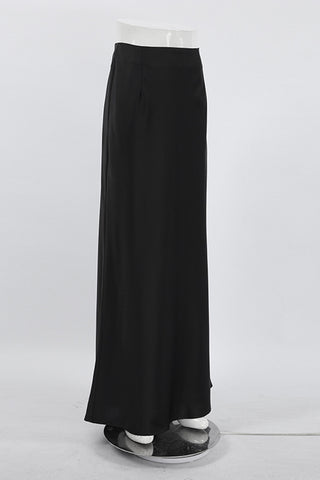 High-Waist Solid Maxi Skirt