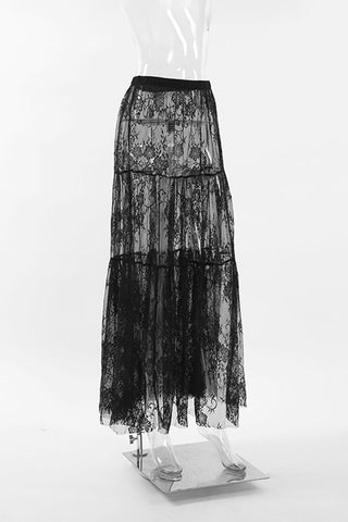 Layered Sheer Tulle Maxi Dress