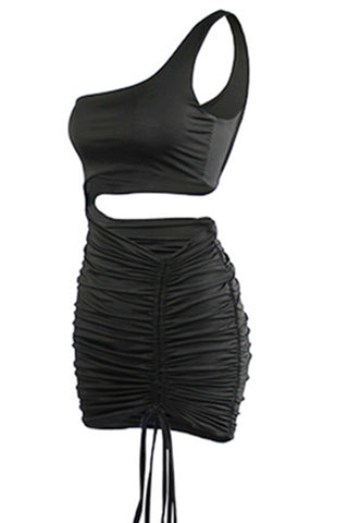 Strapless Ruched Mini Dress