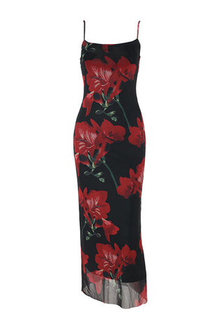 Floral Print Spaghetti Strap Sundress