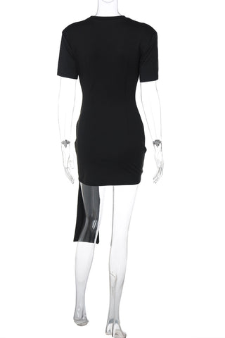 Draped Waist Casual Dress