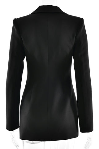 Structured Button-Front Blazer
