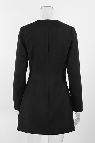 Tailored Button-Front Blazer