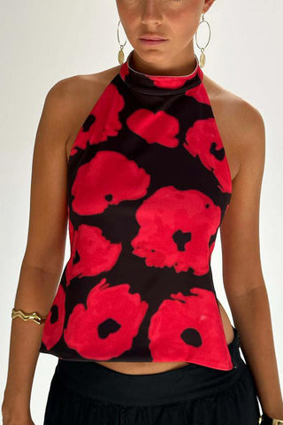 Polka Dot High Neck Tank Top