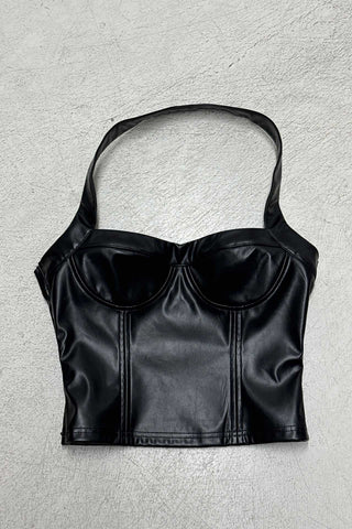 Halter Neck Corset Style Tank Top