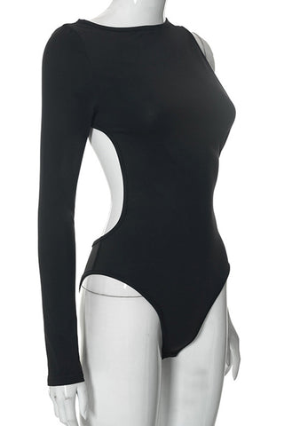 Asymmetrical One-Sleeve Bodysuit