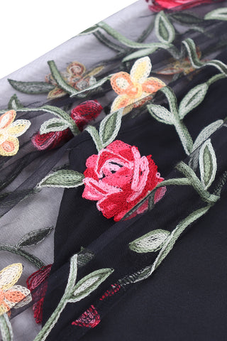 Floral Detail Sheer Blouse