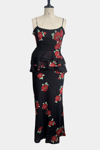 Floral Tiered Skirt Set