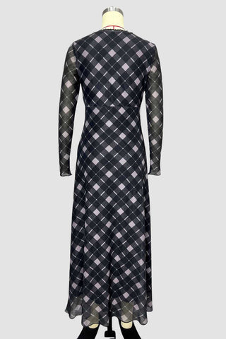 Plaid Long Sleeve Dress
