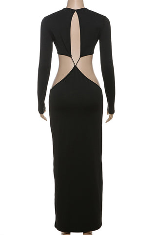 Elegant Cut-Out Evening Dress