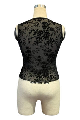 Lace-Trimmed Floral Tank Top