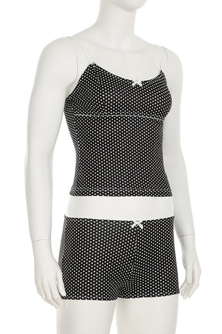 Spaghetti Strap Polka Dot Short Set