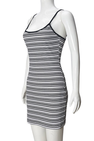 Striped Sleeveless Casual Dress