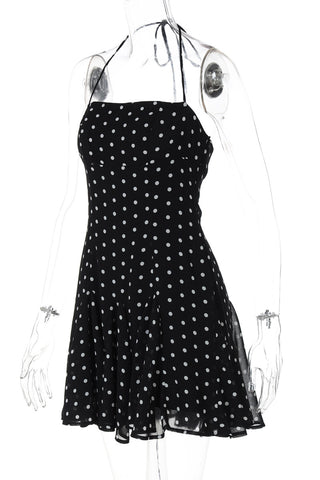 Halter Polka Dot Casual Dress