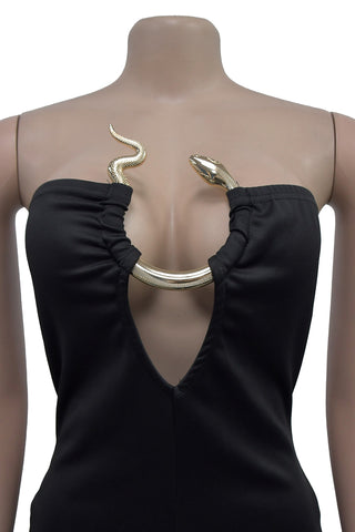 Strapless Wide-Leg Jumpsuit