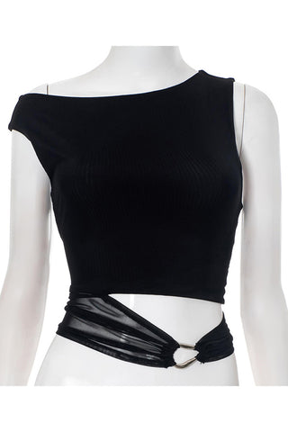 Cutout Ring Detail Crop Top