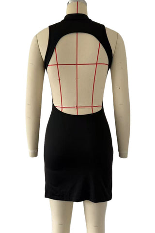 Elegant Keyhole Evening Dress