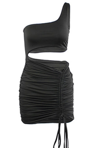Strapless Ruched Mini Dress