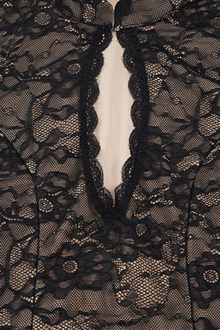 Lace Keyhole Casual Dress