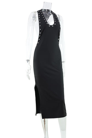 Studded Sleeveless Night Out Dress