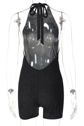 Halter Neck Glitter Romper