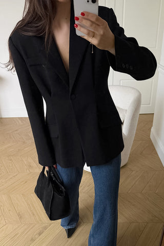 Classic Single-Button Blazer