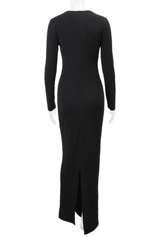 Elegant V-Neck Maxi Dress