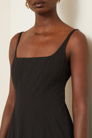 Flared Hem Midi Casual Dress