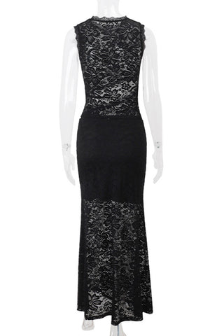 Elegant Lace Skirt Set Ensemble