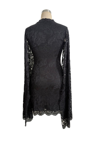 Elegant Lace Sleeve Mini Dress