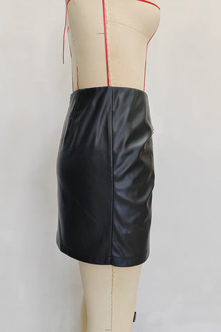 Studded Wrap Mini Skirt
