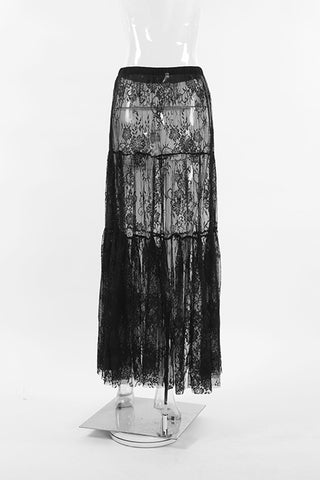 Layered Sheer Tulle Maxi Dress