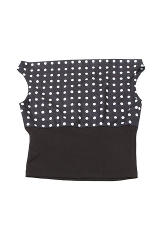 One-Shoulder Polka Dot Blouse