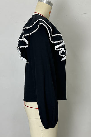 Ruffled Button-Up Blouse