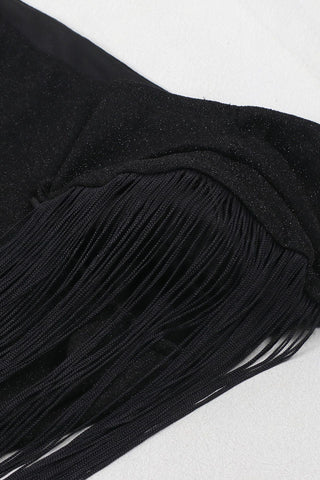 Elegant Cut-Out Fringe Casual Dress