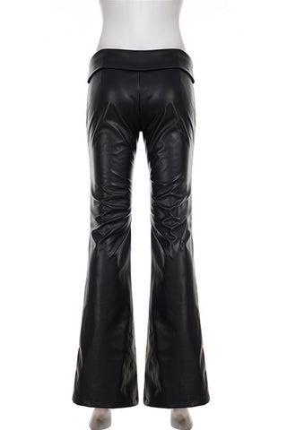 Sleek Flared-Leg Casual Pants