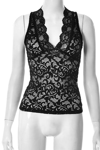 Lace Detail V-Neck Tank