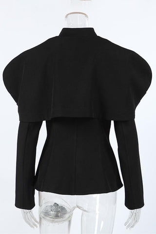 Statement Button-Accent Blouse