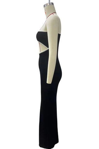 Strapless Cut-Out Maxi Dress