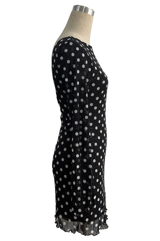Polka Dot Open-Back Dress