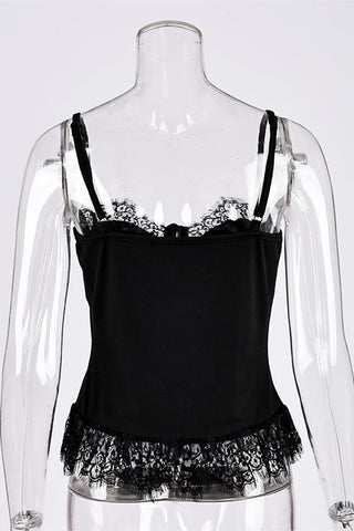 Elegant Button-Front Lace Camisole