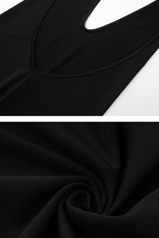 Scalloped Halter Mini Dress